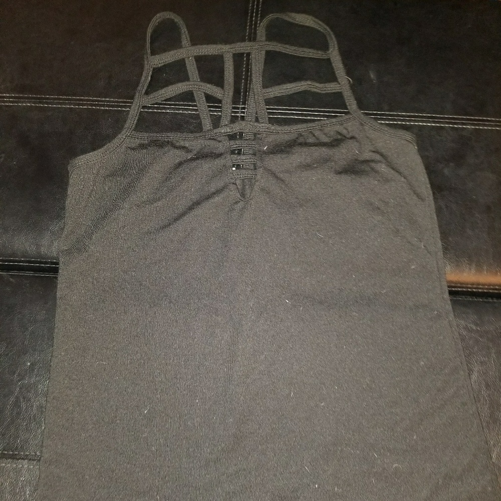Caged spaghetti strap
